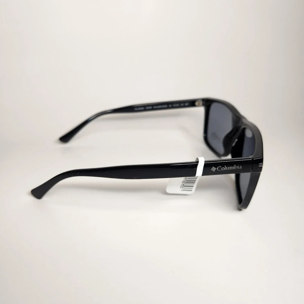COLUMBIA Boulder Ridge Rectangular Sunglasses Men Black Smoke Marchon C550SP New